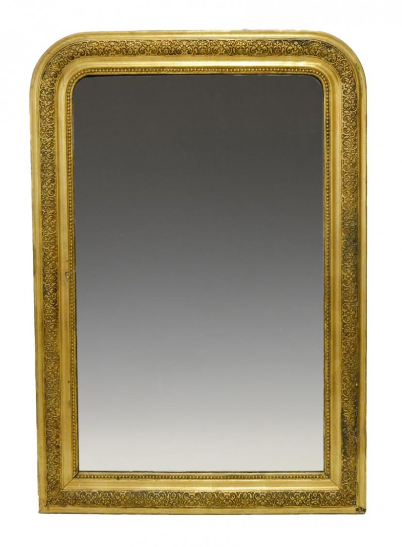 CHARLES X GILT FOLIATE WALL MIRROR, 19TH C. (1 of 3)