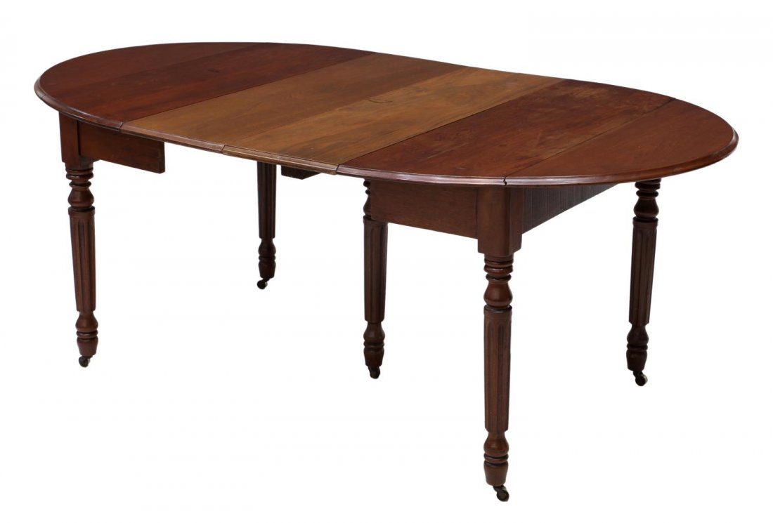 AMERICAN WALNUT DROP LEAF TABLE, EARLY 20TH C. (1 of 6)