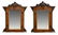 (2) VICTORIAN CARVED & BEVELED HANGING MIRRORS