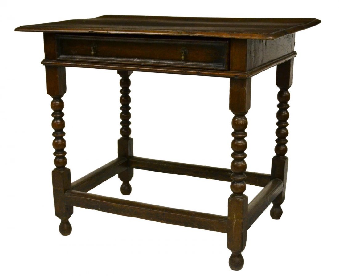 17TH C. ENGLISH OAK CARVED HALL / WRITING TABLE (1 of 5)