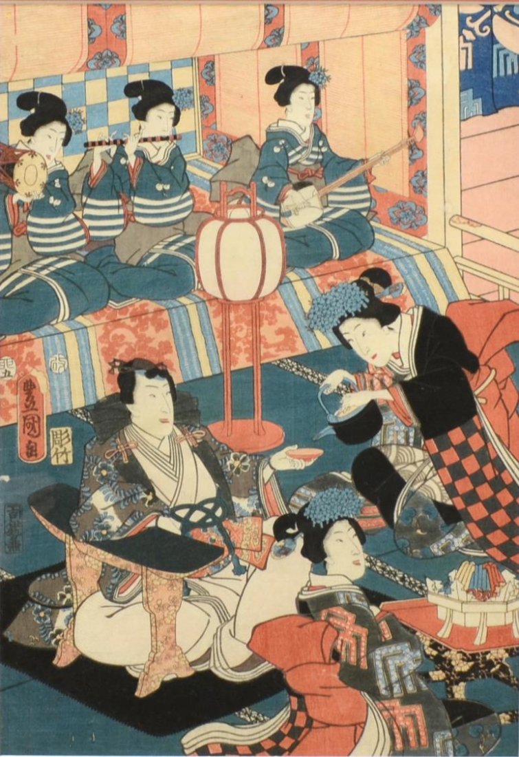 UTAGAW KUNISADA I WOODBLOCK PRINT (1 of 2)