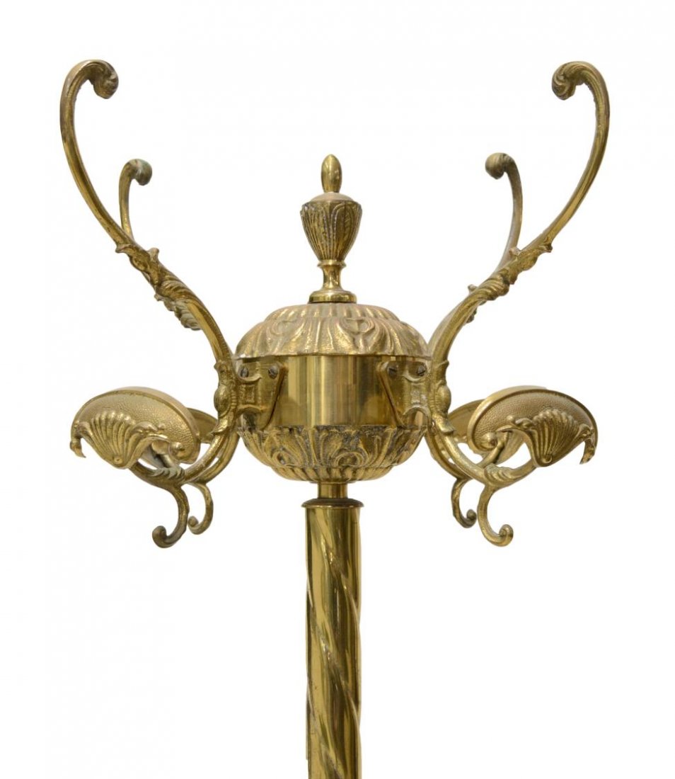 ITALIAN LOUIS XV STYLE GILT BRASS HALL TREE (1 of 3)