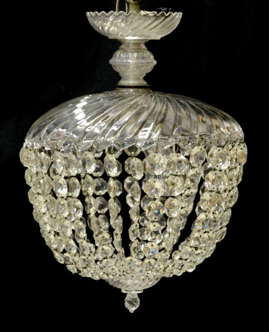 FRENCH CRYSTAL BASKET CHANDELIER (1 of 3)