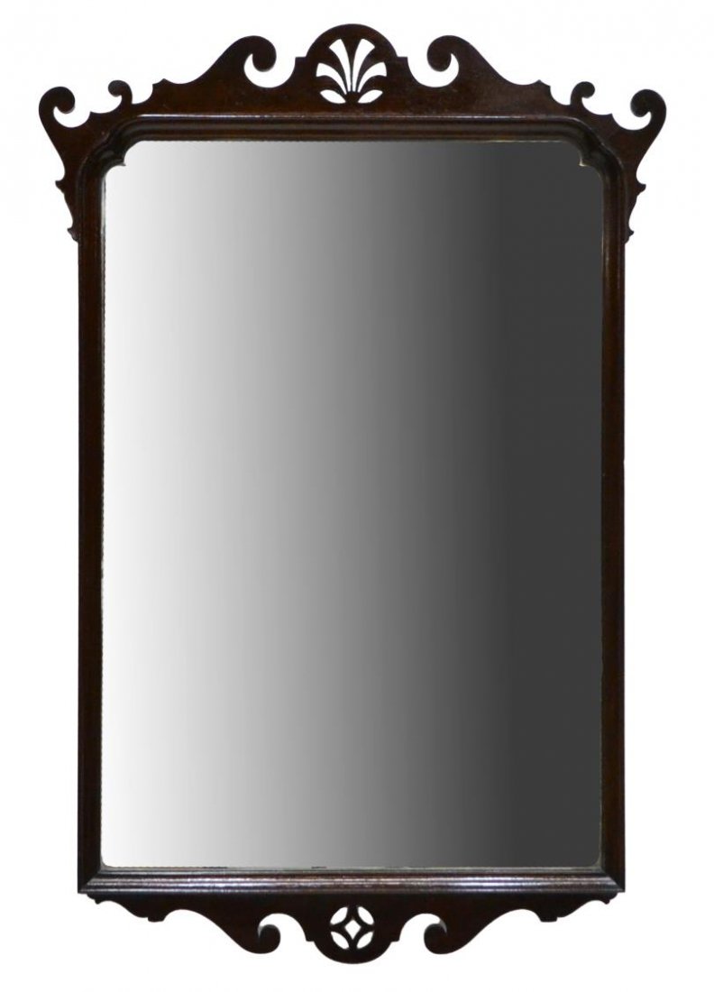 CHIPPENDALE STYLE MAHOGANY MIRROR (1 of 1)