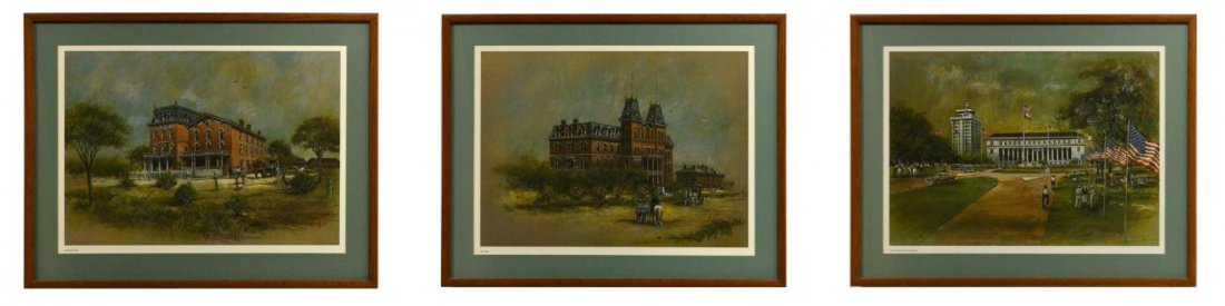 (3) F.M. SCHWEITZ FRAMED PRINTS, BUILDINGS (1 of 5)