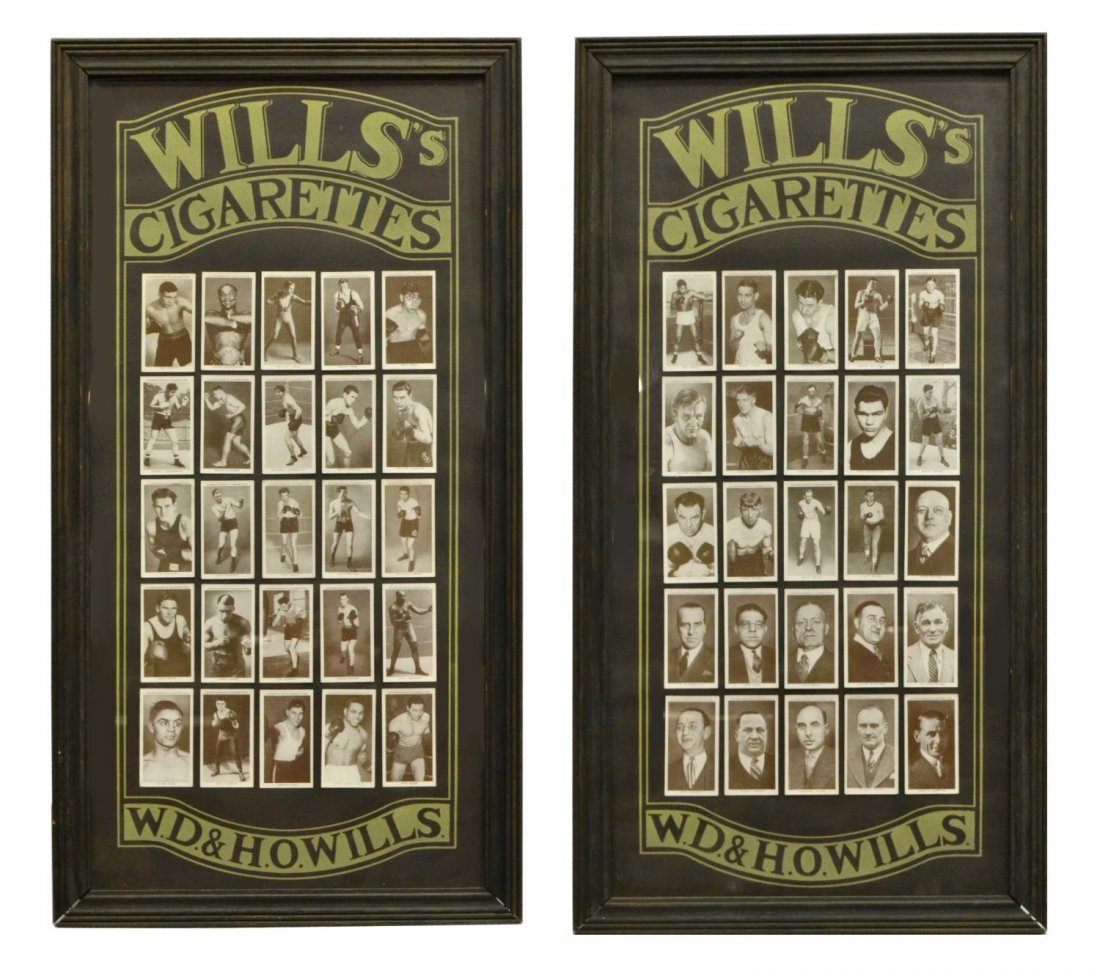 (2) FRAMED WILLS CIGARETTES BOXING CARDS (1 of 4)