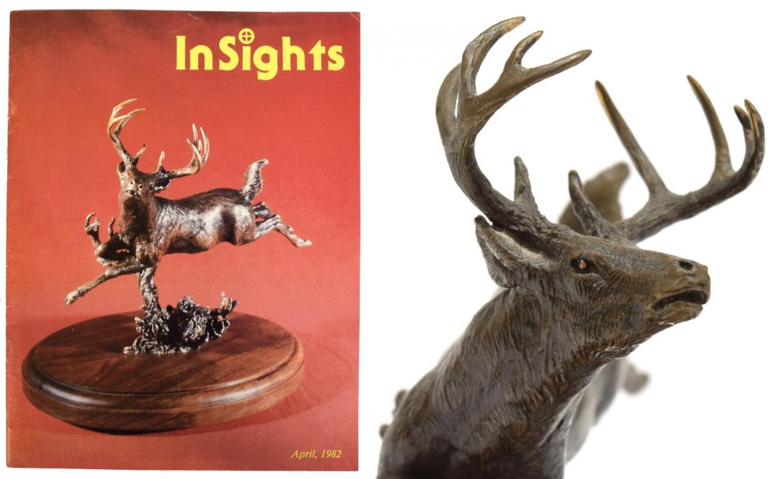 TOM TISCHLER WHITETAIL DEER BRONZE SCULPTURE (1 of 10)