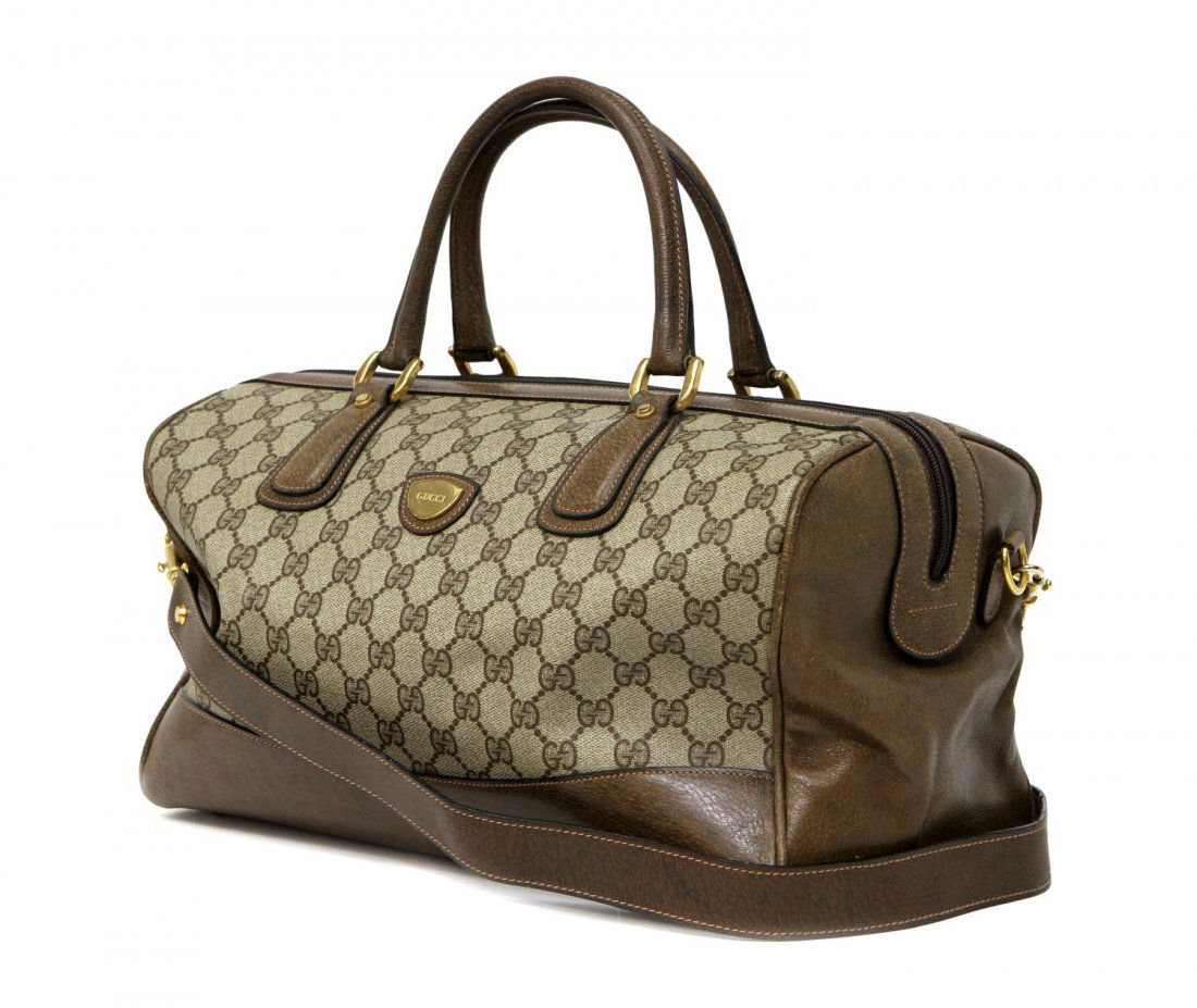 GUCCI COATED MONOGRAM CANVAS LARGE COSMETIC BAG (1 of 6)