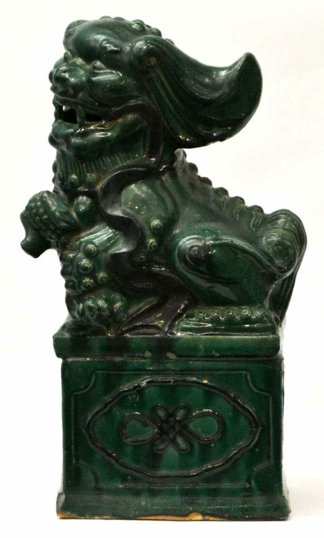 ANTIQUE CHINESE CERAMIC FIGURAL SCULPTURE (1 of 5)