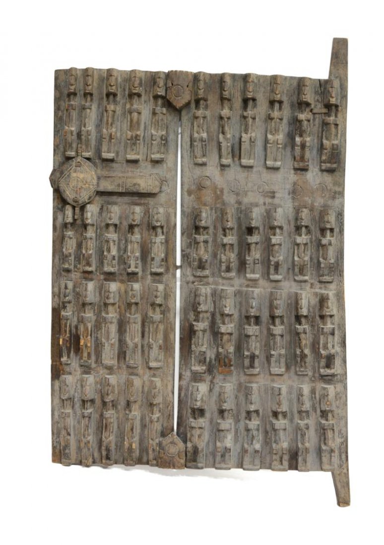 ANTIQUE AFRICAN CARVED GRAINERY DOOR: Antique carved tribal African grainery door, 30"h, 18.75"w, 8.25lbs Start Price: $50.00