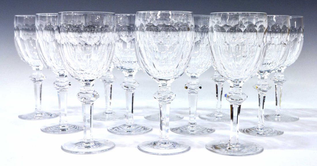 (12) WATERFORD CURRAGHMORE CUT CRYSTAL GOBLETS (1 of 2)