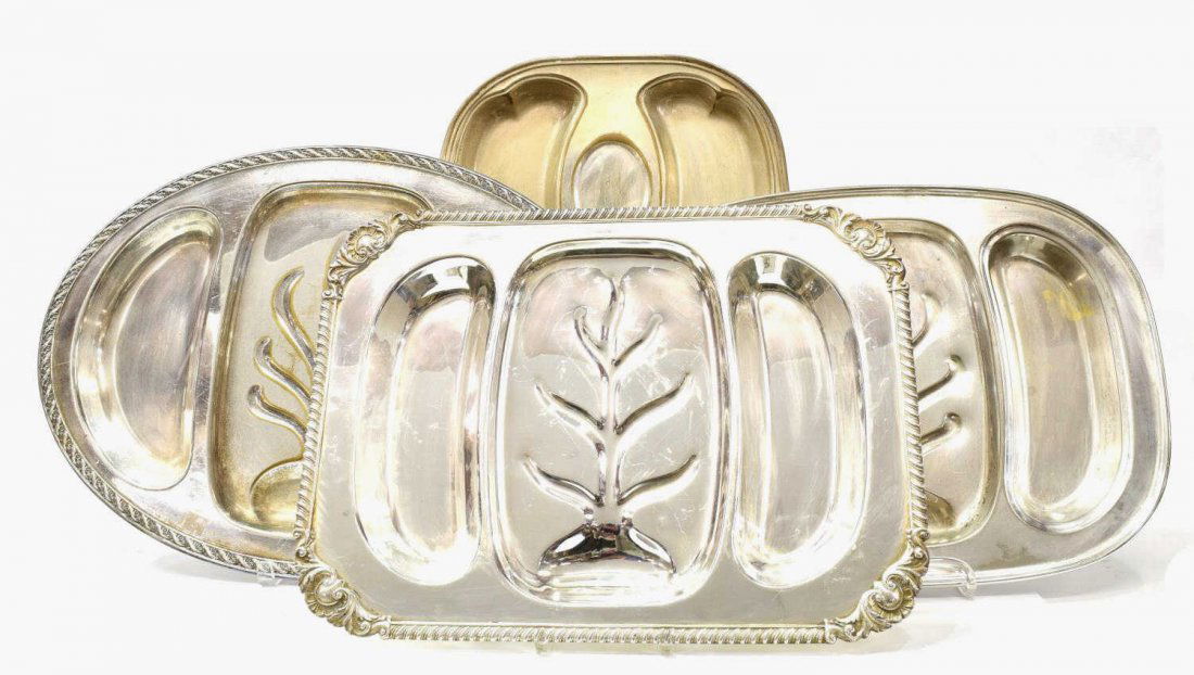 (4) CONTINENTAL SILVERPLATE WELL & TREE PLATTERS (1 of 5)