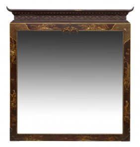 ANTIQUE PAINTED AND PARCEL GILT FRENCH ARMOIRE : Lot 123
