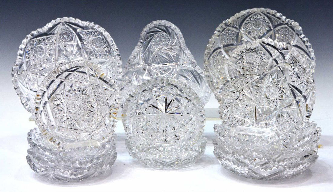 (14) AMERICAN BRILLIANT CUT GLASS TABLE ITEMS (1 of 4)