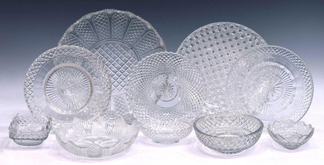 (10) AMERICAN BRILLIANT PERIOD CUT GLASS ITEMS (1 of 5)