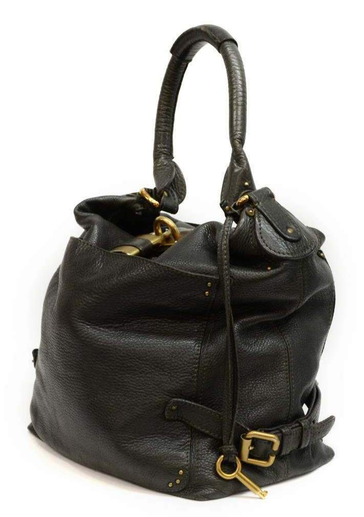 CHLOE DARK GREEN LEATHER PADDINGTON HANDBAG (1 of 6)