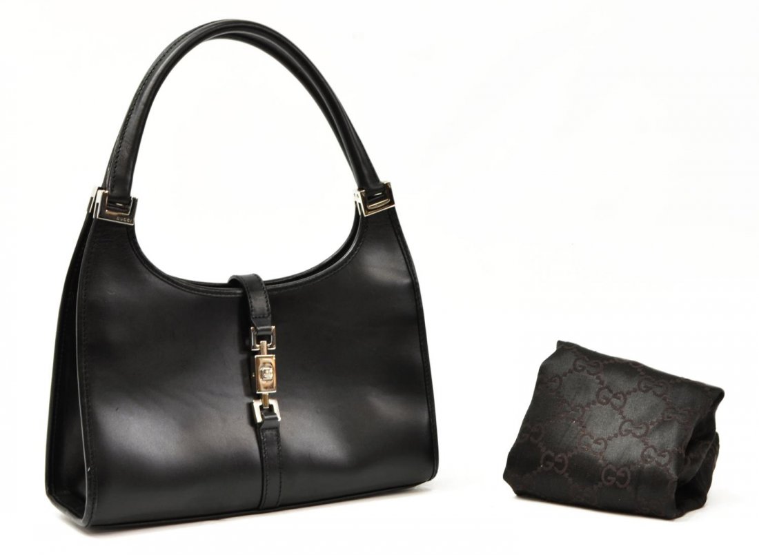 GUCCI BLACK LEATHER HANDBAG (1 of 5)