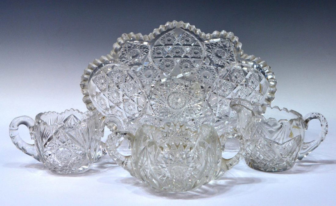 (4) AMERICAN BRILLIANT PERIOD CUT GLASS ITEMS (1 of 4)