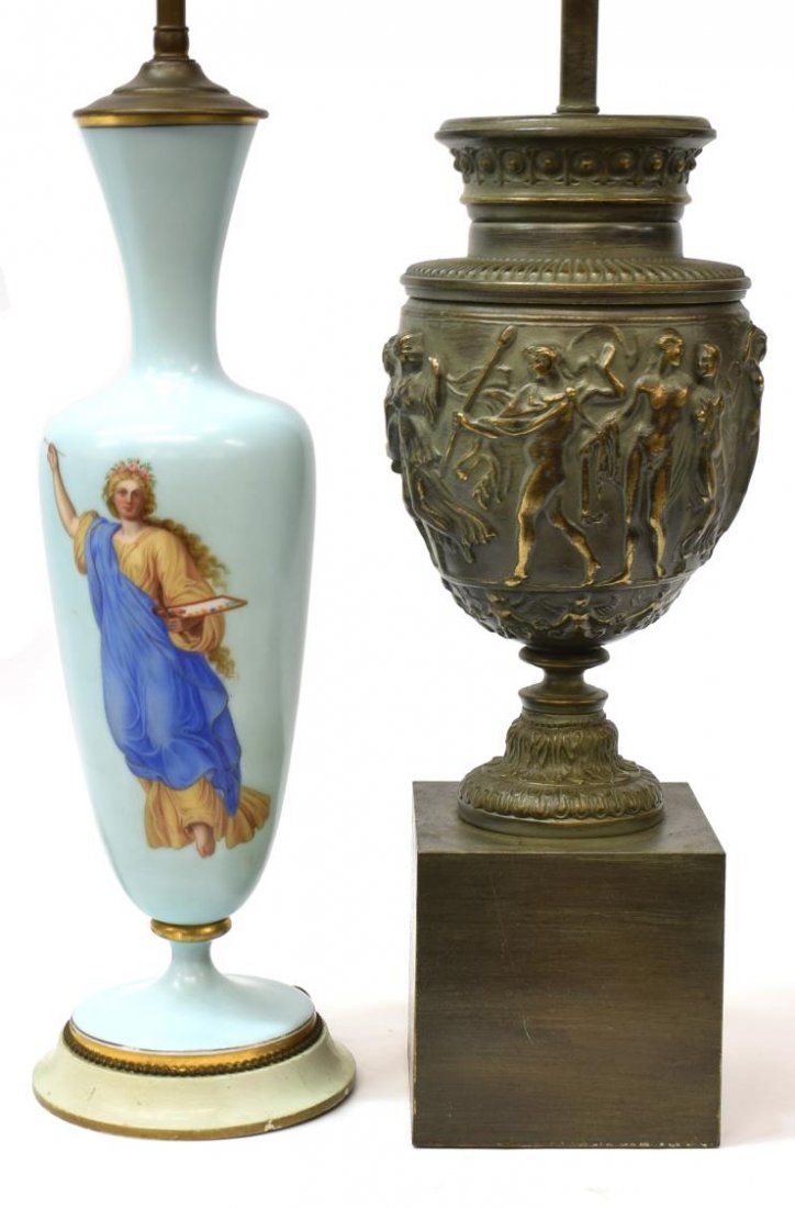 (2) CLASSICAL MOTIF VASE TABLE LAMP & TABLE LAMP (1 of 8)
