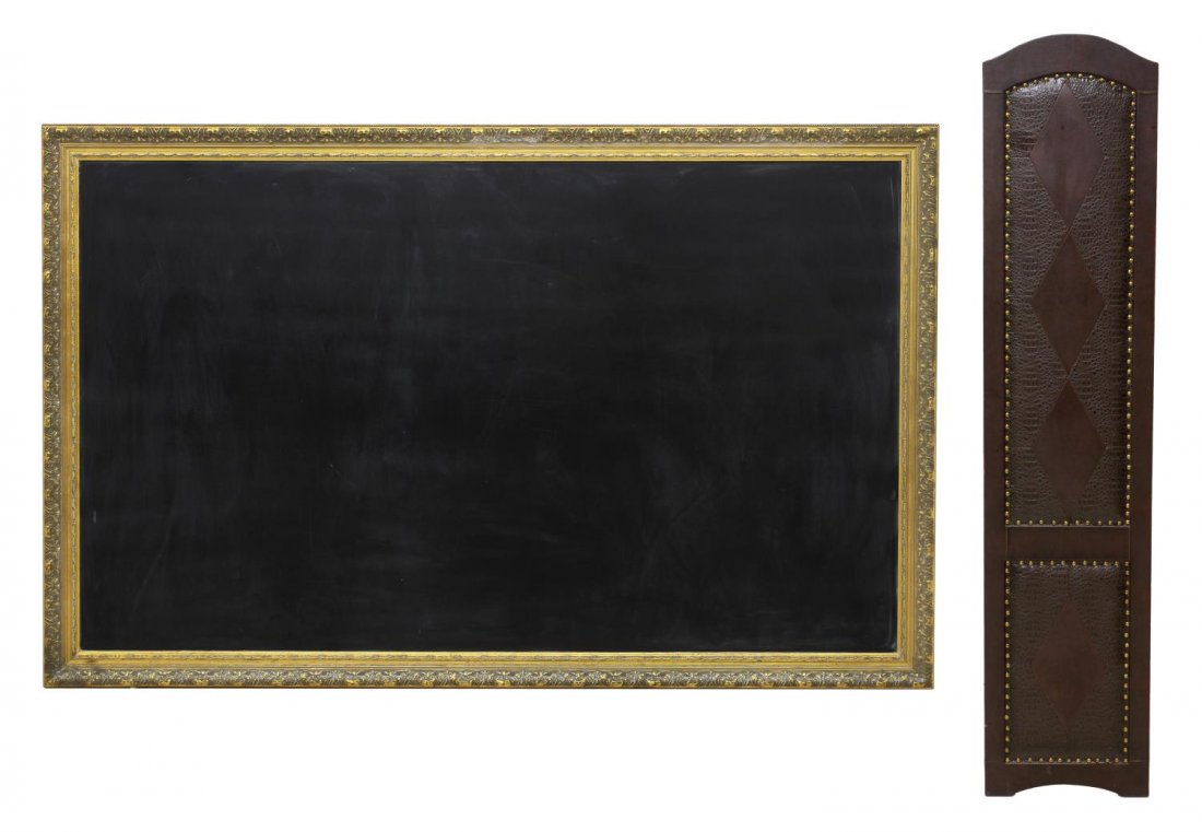 LARGE GILT FRAMED CHALKBOARD & WALL PANEL (1 of 5)