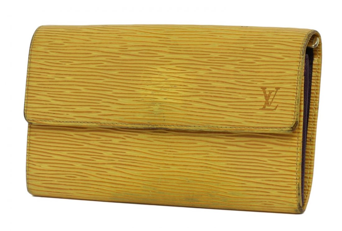 LOUIS VUITTON YELLOW EPI LEATHER LONG WALLET (1 of 5)