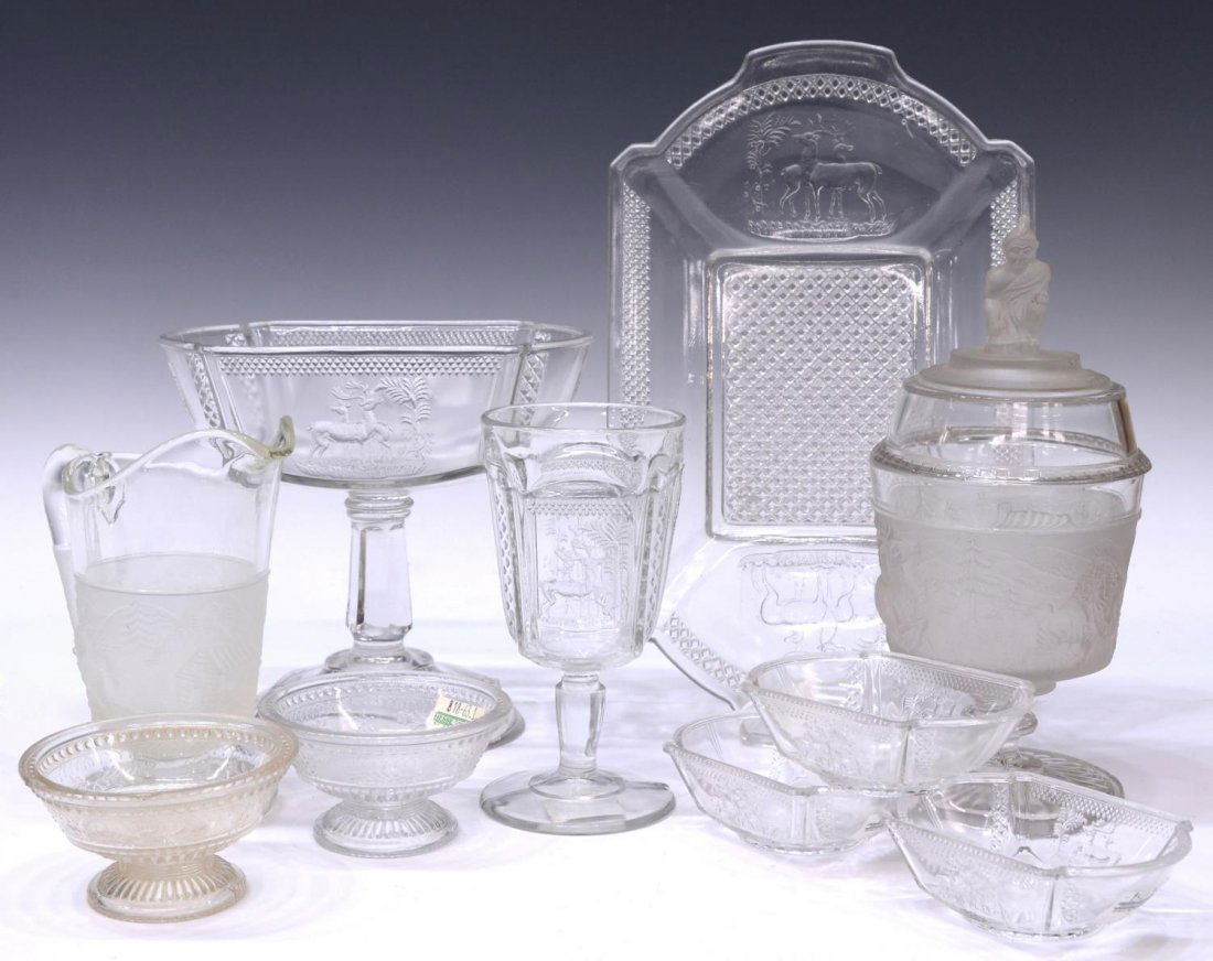 (9) COLLECTION 19TH C. AMERICAN PATTERN GLASS (1 of 5)