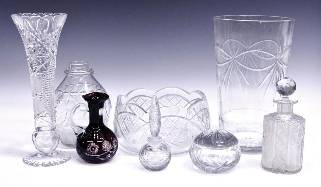 (7) COLLECTION CUT GLASS TABLE & CABINET WARE (1 of 4)