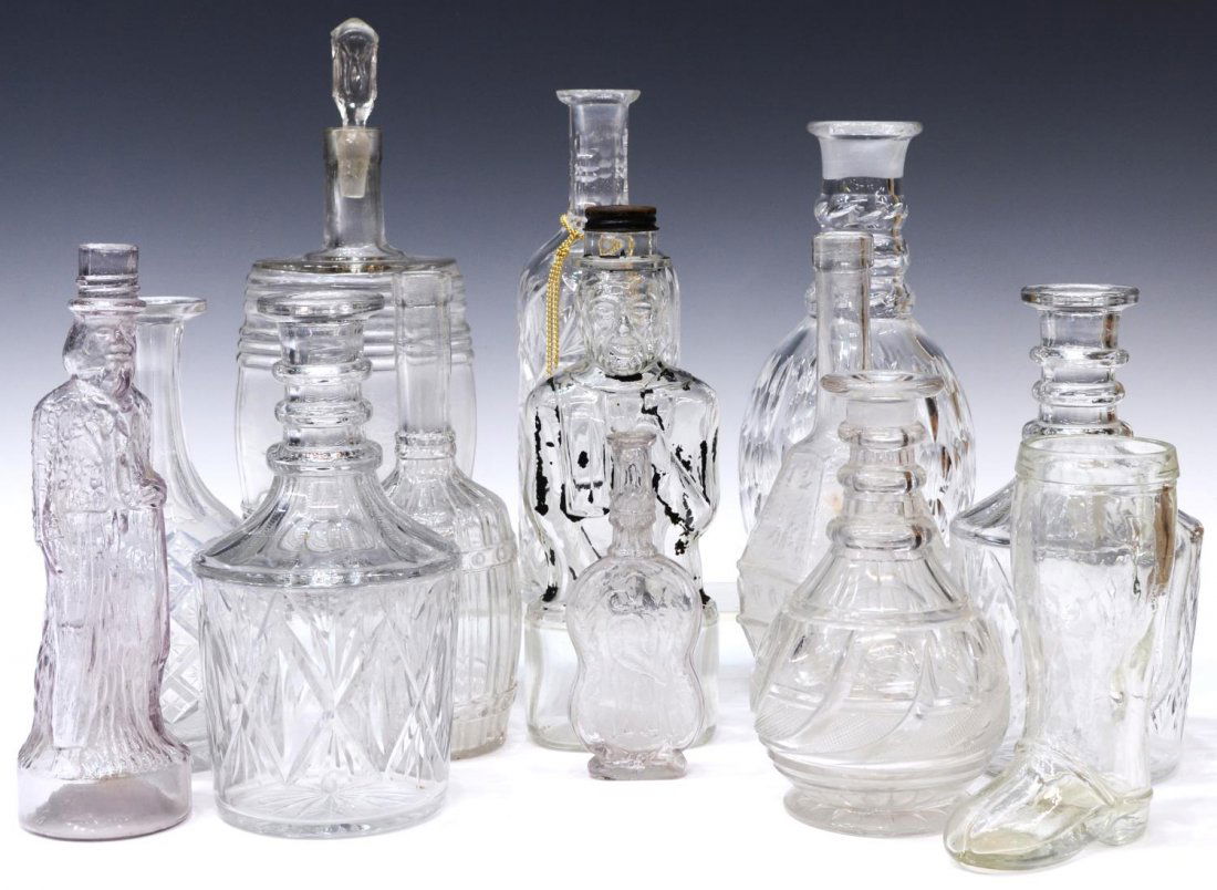 (13) AMERICAN CUT GLASS DECANTER GROUPING (1 of 5)