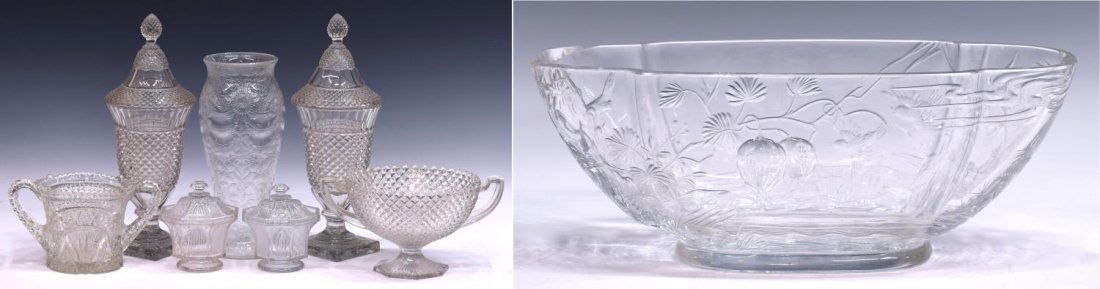 (8) ANTIQUE PRESSED GLASS TABLE ARTICLES (1 of 6)