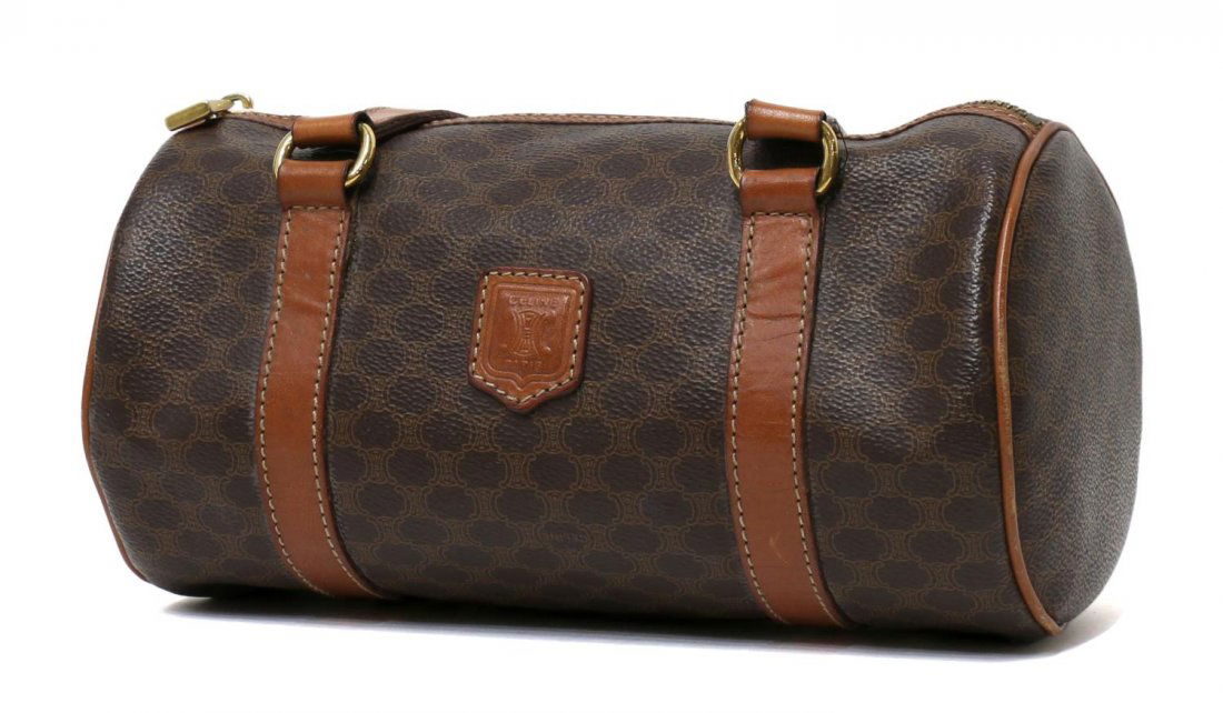 CELINE MACADAM MONOGRAM & LEATHER HANDBAG (1 of 5)