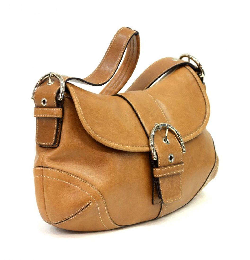 COACH BROWN LEATHER SHOULDER BAG (1 of 4)