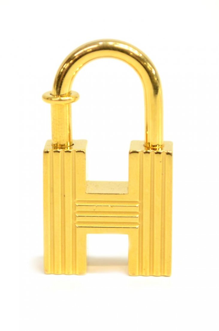 HERMES GOLD TONE H CHARM (1 of 3)