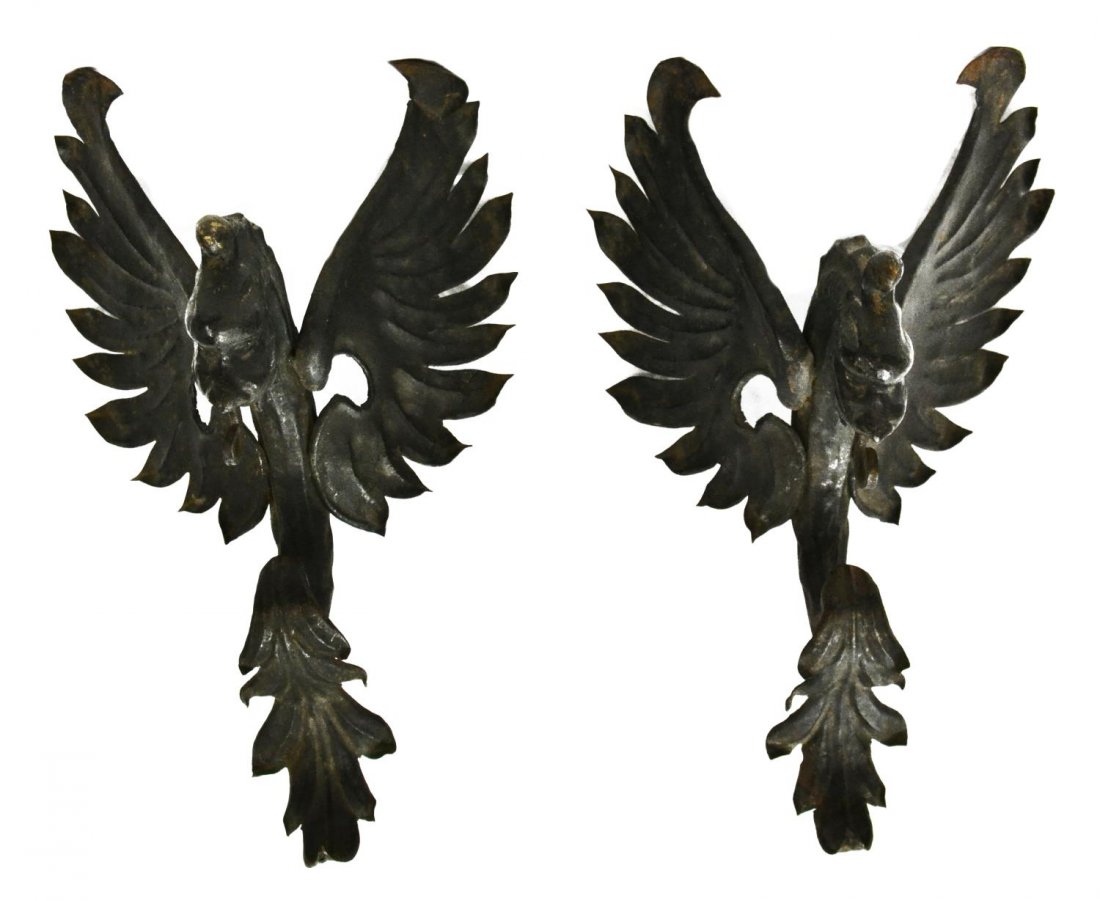 (PAIR) CONTINENTAL IRON DRAGON WALL DECORATIONS (1 of 3)