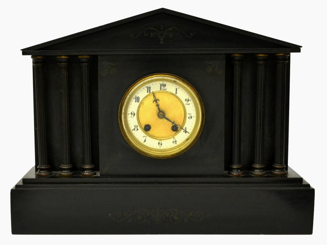 VICTORIAN ARCHITECTURAL MANTLE CLOCK (1 of 2)