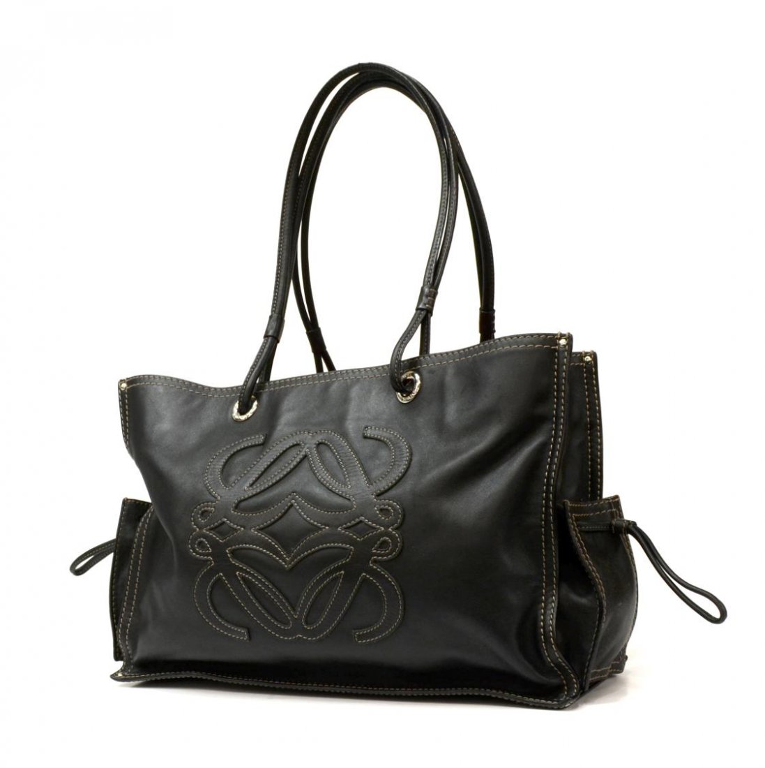 LOEWE BLACK LEATHER SHOULDERBAG (1 of 5)