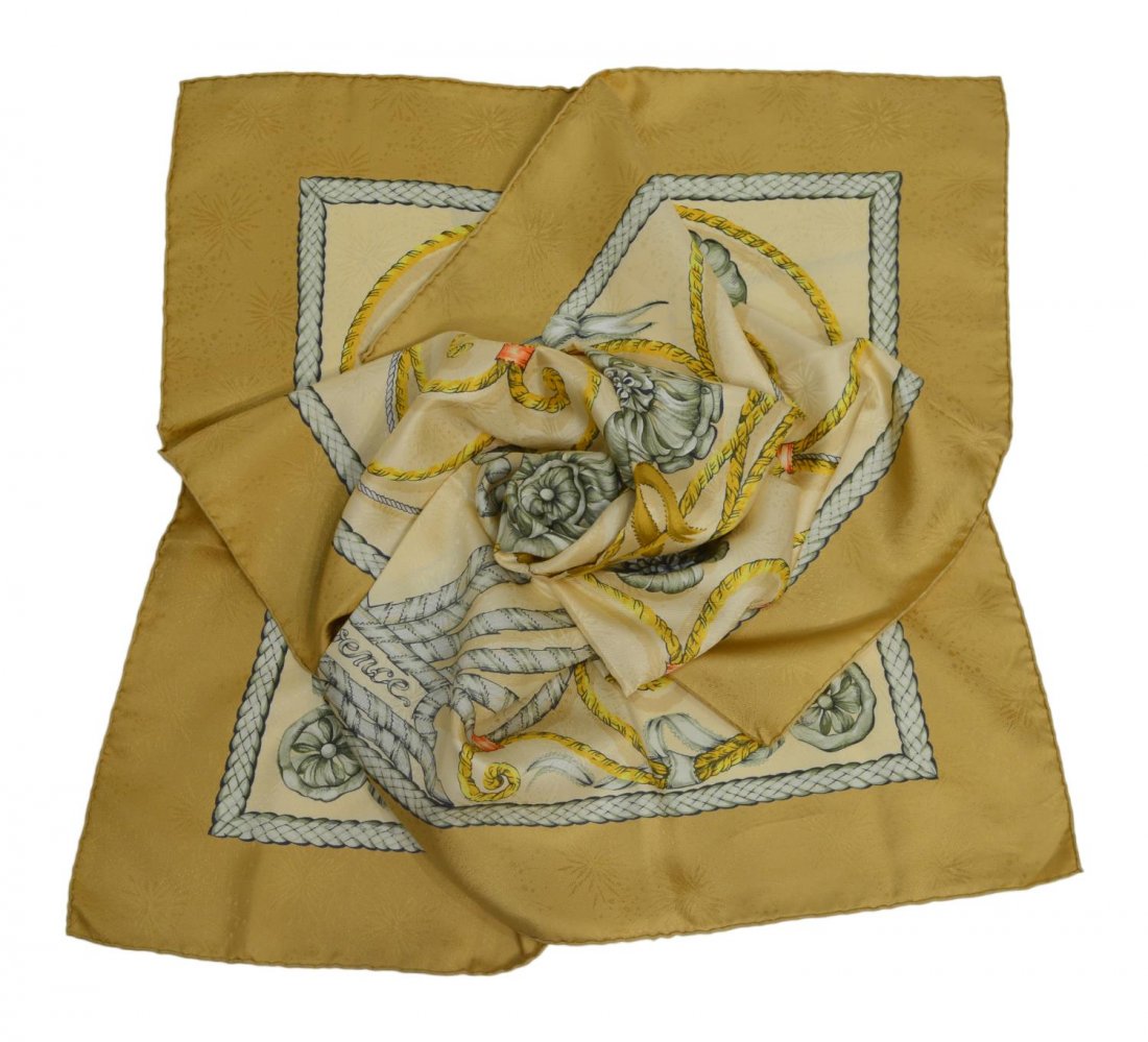 HERMES JOUVENCE PEACH SILK SCARF (1 of 6)