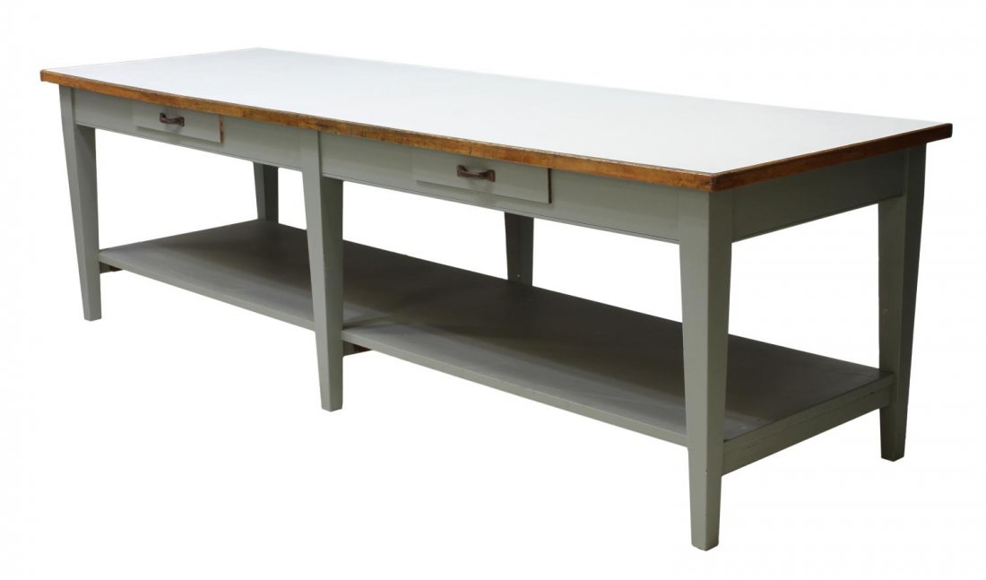 ITALIAN INDUSTRIAL WORK TABLE C.1930 (1 of 3)