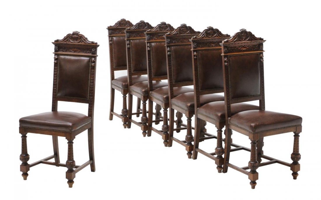 (8) ITALIAN CARVED DINING CHAIRS (1 of 3)