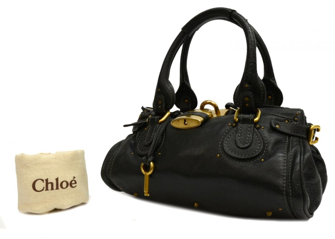 CHLOE PADDINGTON BLACK GRAINED LEATHER PURSE (1 of 5)