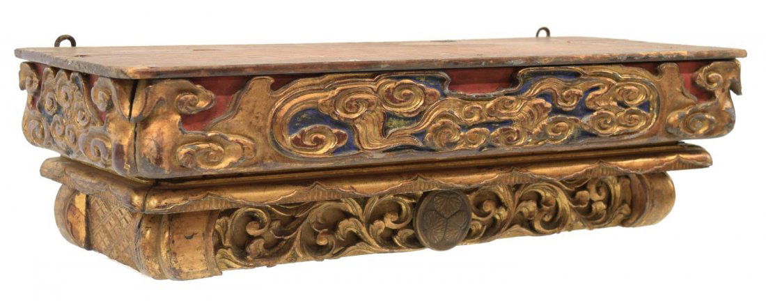 ANTIQUE CHINESE CARVED GILTWOOD SHELF (1 of 3)
