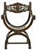 (PR) ITALIAN SAVANAROLA CARVED WALNUT ARM CHAIRS - 2
