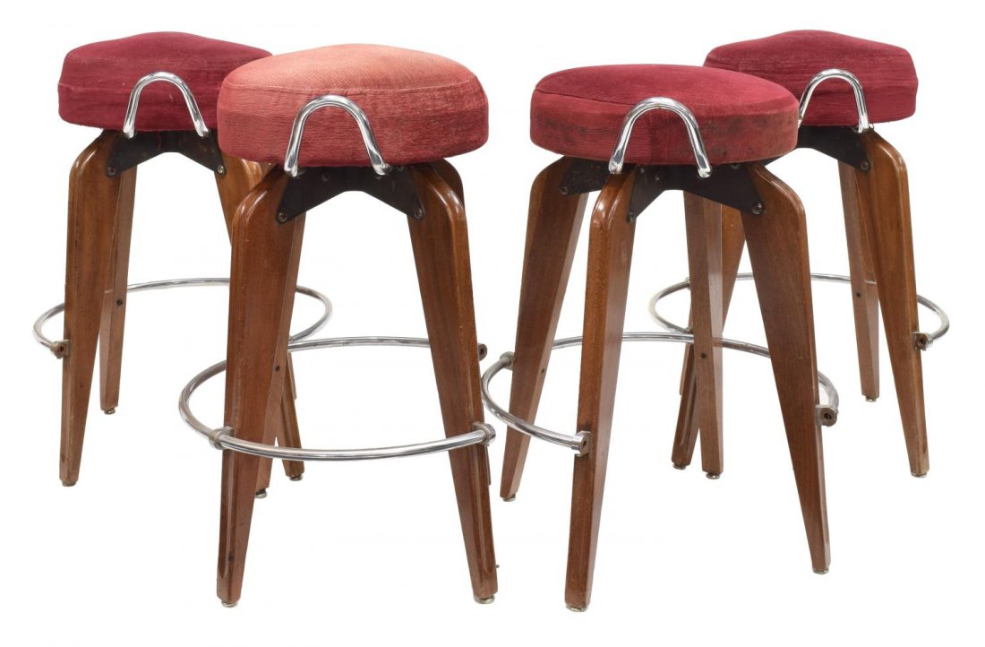 (4) ITALIAN CASINO DE LA VALLEE MID-CENTURY STOOLS (1 of 3)