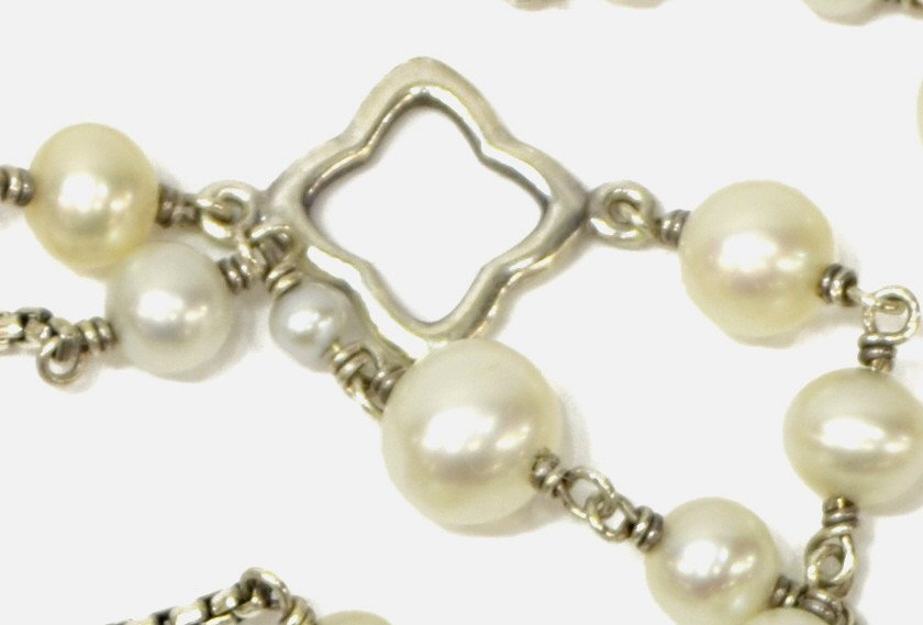 LADIES DAVID YURMAN PEARL SILVER NECKLACE (1 of 3)