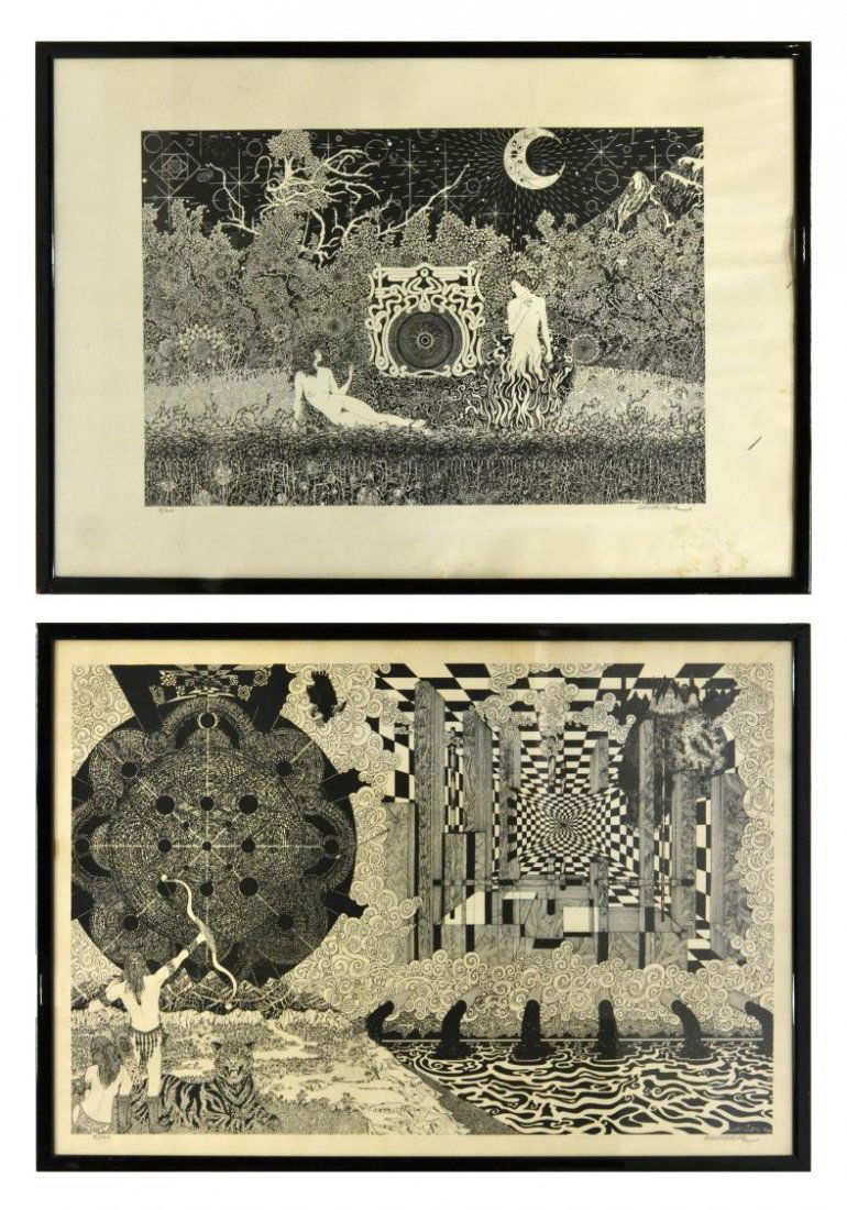 (2) FRAMED ITALIAN LITHOGRAPHS, LANDSCAPE (1 of 7)