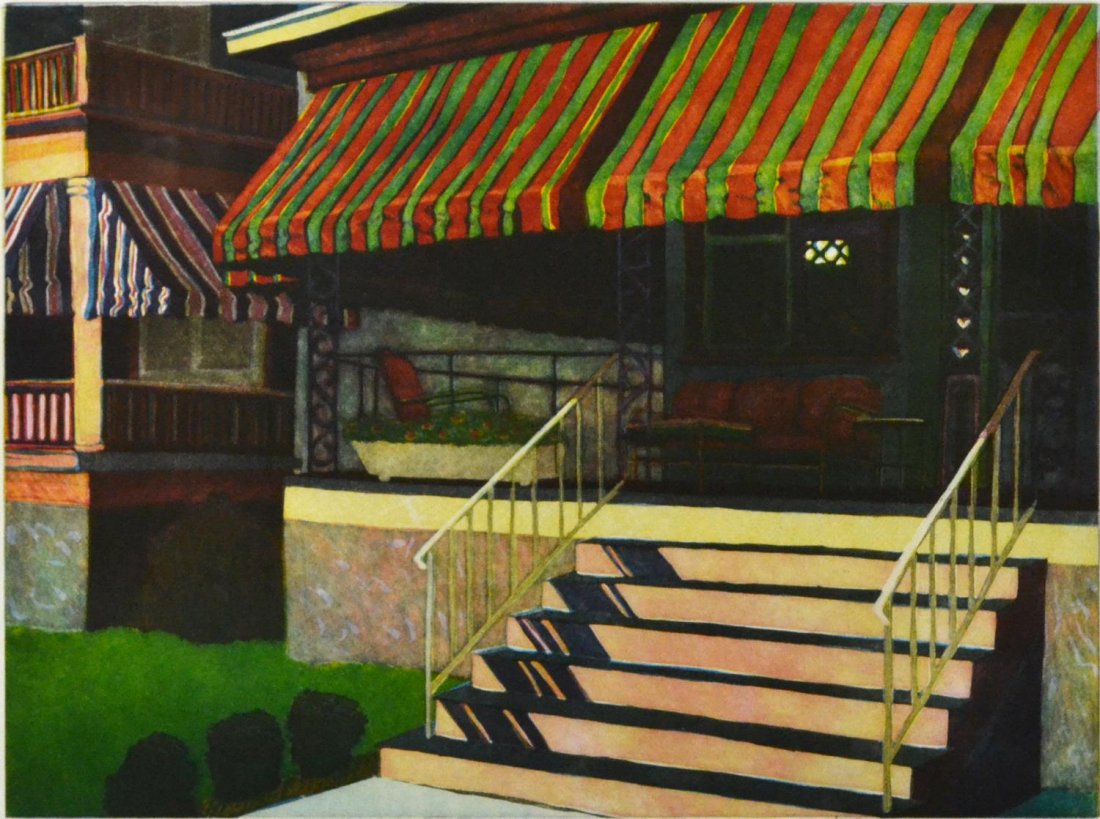 CAROL SUE LEBBIN (AMERICAN, 20TH C.) COLOR ETCHING (1 of 5)