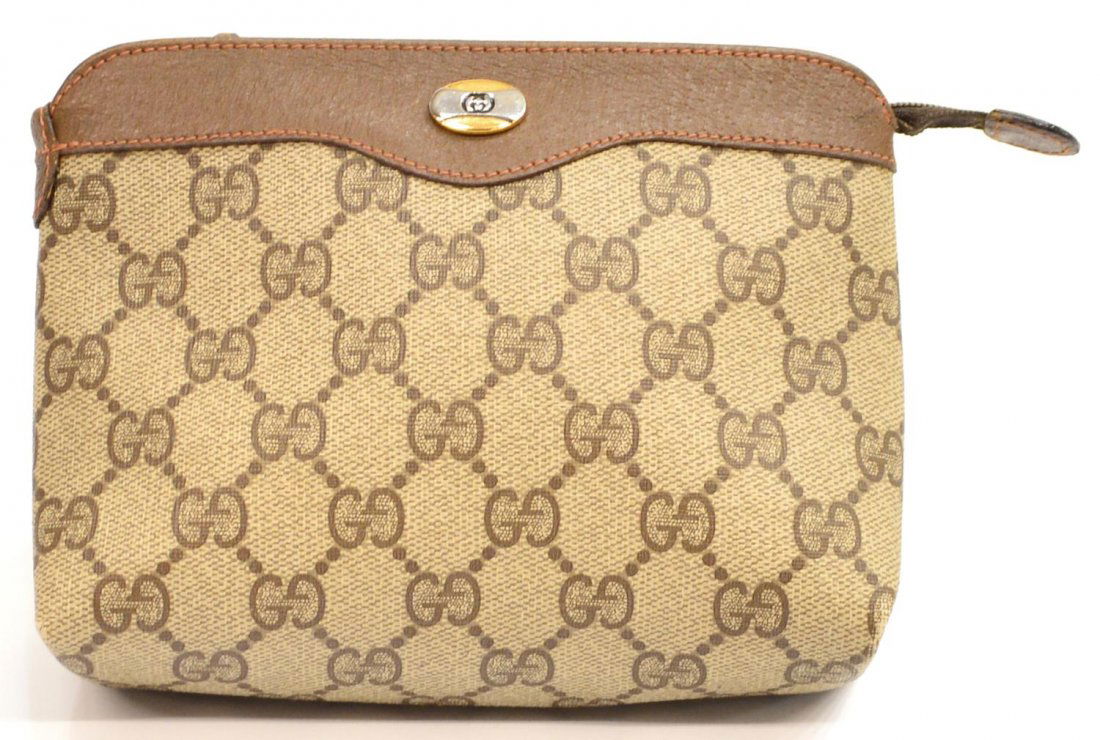 GUCCI MONOGRAM CANVAS BEIGE ACCESSORY POUCH (1 of 6)