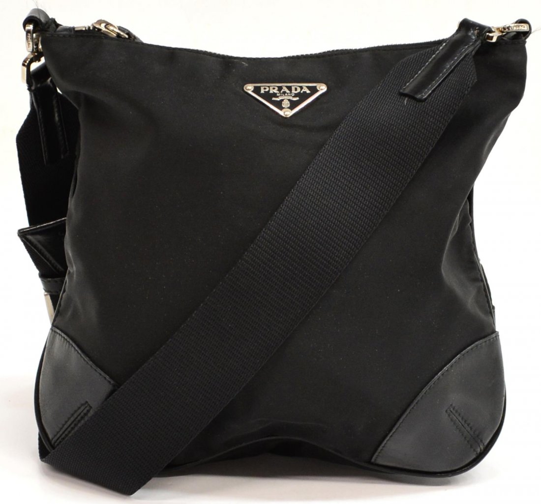 PRADA BLACK NYLON CROSSBODY SHOULDER BAG (1 of 5)