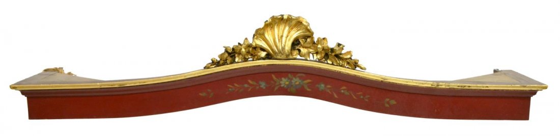 ITALIAN LOUIS XV STYLE GILDED DRAPERY CORNICE (1 of 2)