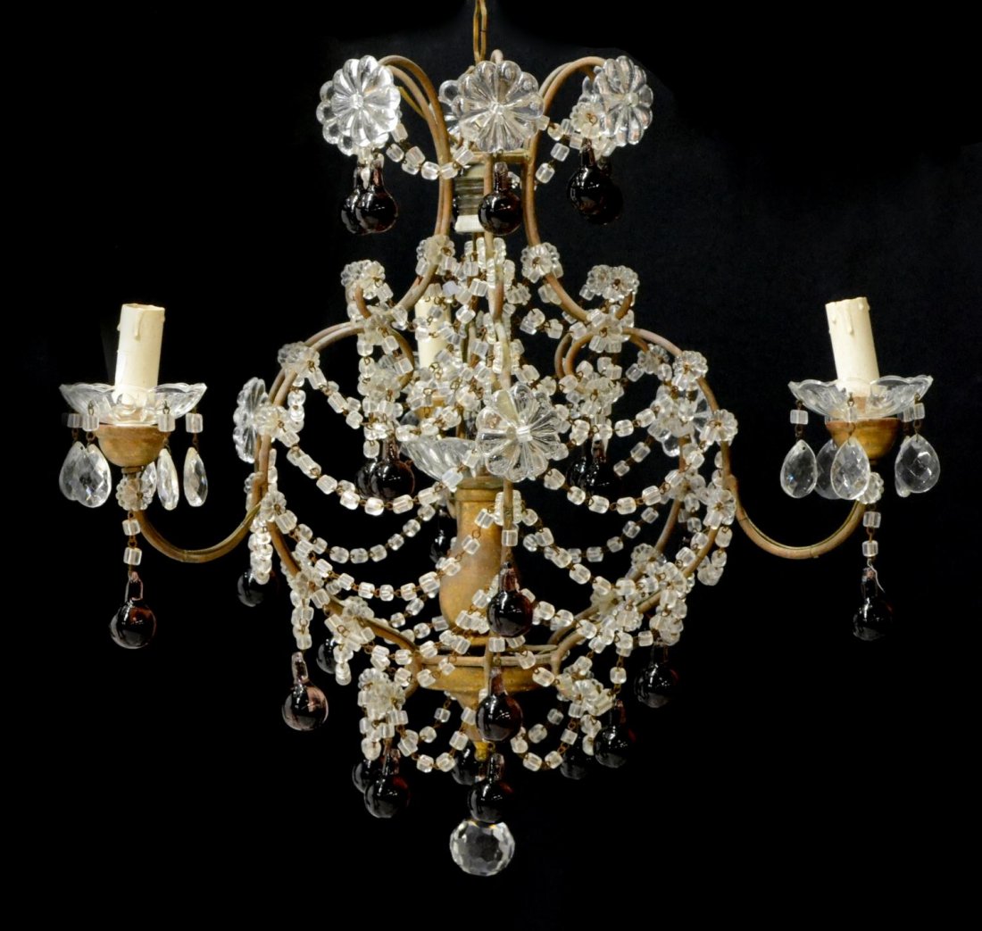 ITALIAN LOUIS XV STYLE CRYSTAL 4-LIGHT CHANDELIER (1 of 3)