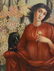 FRAMED OIL PAINTING, WOMAN IN GARDEN 20TH C - 3